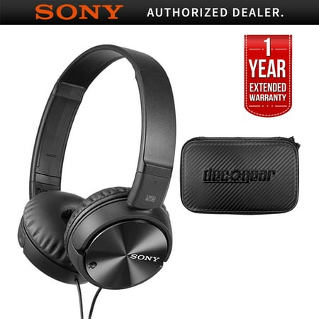 Sony Noise Cancelling Headphones, Deco Gear Hard Case & 1 Year Extended