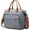 A3: Grey, variant on TuErCao Hibiscus Reusable Lunch Bag for Women - Adult Insulated Lunch Tote Bag Women for Work Beach Travel Picnic Office