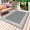 White Gray, variant on Brown Geometric Outdoor Rug 3x5 Ft - Reversible Patio Rug Outdoor Camping Rugs, Vintage Greece Key Washable Indoor Outdoor Area Rugs, Non-Slip Outdoor Carpet Runner for Deck/Porch
