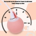 thumbnail image 4 of Bola interactiva rosa de juguetes para gatos, bola rodante automática de 360 ​​° con carga USB, pelota de juguete para persecución de ejercicios para mascotas para jugar a gatitos y perros JM, 4 of 5