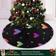 thumbnail image 6 of FMSHPON Valentine's Day Mother's Day Red Heart Love Xmas Christmas Tree Skirt Stand Mat for Holiday Party Decoration Indoor Outdoor 36 inches, 6 of 6