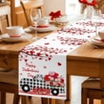 thumbnail image 5 of Valentine's Day Table Runner 60 Inches Long Farmhouse Dress Scarves, Love Tree Branches Truck Roses Buffalo Plaid Dining Tablerunner for Coffee Table/Kitchen Island/Party Décor, 13" x 60", 5 of 8