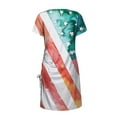 thumbnail image 5 of JINMGG 2026 Summer Womens Plus Size Dresses Women Summer Independence Day Dresses Cropped Ball Gown Short Sleeve Crewneck Dress, 5 of 5