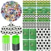 Soccer Party Favors-150Pcs Soccer Party Supplies-Soccer Wristbands Soccer Stickers Mini Soccer Slap Bracelets Soccer Theme Gift Bags Soccer Erasers, Gifts to Students, Kids