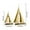 Gold, variant on Sailboat Sculpture Set, Nautical Home Decor Statue with Resin Craftsmanship for Living Room Shelf, Office Desk, Coastal Tabletop Accent
