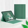 thumbnail image 2 of Para Samsung Galaxy Tab S7 FE S7 S8 Plus S6 Lite 2020/2022 A7 10.4 A8 10.5 Funda De Teclado Ligero Ultra Delgado De Cuero PU Con Soporte Para Ranura Para Lápices, 2 of 4