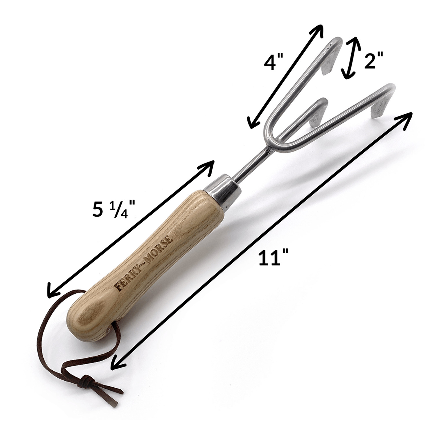 Ferry-Morse Premium Garden Hand Tool Cultivator, Gardening Tools Hand Rake, Stainless Steel Cultivator for Digging, Aerating Soil, and Weeding