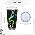 thumbnail image 4 of Fotbe Music Notes Pattern 20 oz Tumbler Stainless Steel Vacuum Insulated Coffee Ice Cup Double Wall Travel Flask Leak-proof Coffee Cup-Straw Three-piece Set, 4 of 8