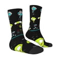 thumbnail image 3 of Invader Zim Show Planet Adult Socks Breathable Cozy Soft Crew Socks Novelty Casual Calf Stockings For Men Women, 3 of 8