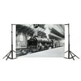 GreenDecor Polyster 7x5ft Vintage Old Backdrop Ancient Train