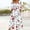 001 White, variant on Women's One Piece Pants Casual Short Sleeve Floral Print V Neck Jumpsuit Back Zip Up Loose Fit Cropped Pants with Pocket