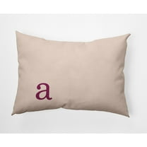 Simply Daisy 14" x 20" Modern Monogram Indoor/Outdoor Polyester Throw Pillow, Dusty Rose