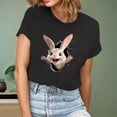 thumbnail image 2 of Inverlee Womens Easter Tshirts Funny Rabbits Eggs Graphic Tees Loose Fit Short Sleeve T Shirts Blouses Going Out Crewneck Festival Styles Tops, 2 of 6