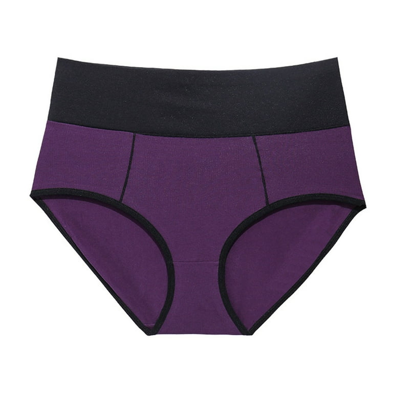 adviicd Panties for Women Women's High Waisted Cotton Breathable Underwear  Soft Postpartum Ladies Panties Purple X-Large