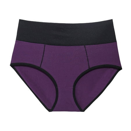 

eczipvz Womens Panties High Waist Underpants Female Crotch Breathable Belly Closing Lifting L Women s Boxer Underpants Purple L