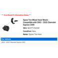 thumbnail image 2 of Spare Tire Wheel Hoist Winch - Compatible with 2003 - 2020 Chevy Express 2500 2004 2005 2006 2007 2008 2009 2010 2011 2012 2013 2014 2015 2016 2017 2018 2019, 2 of 2