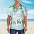 thumbnail image 5 of Picia Animals Riding Across The Sky Gentle Cotton Regular Fit Short Sleeve Casual Hawaiian Shirt for Men-Medium, 5 of 8