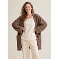 thumbnail image 4 of DAKIMOE Sleep Cardigans Robe Bed Jackets for Women Toasty Cozy Sherpa Coat Cloud-Soft House Jacket Loose Oversized Fleece Fuzzy Outwear, S-XXL, 4 of 9