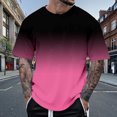 thumbnail image 6 of Bibifish Mens T Shirt Short Sleeve Crew Neck Gradient Shade Tees Loose Street Summer Athletic Casual T-Shirts, 6 of 6