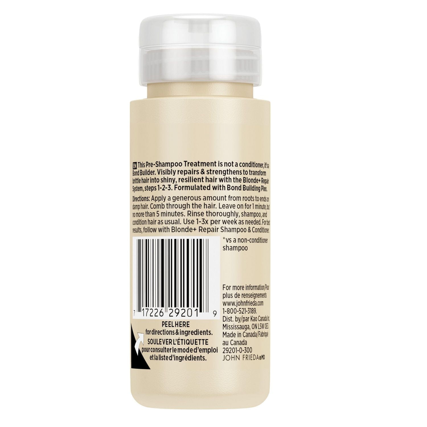 John Frieda Blonde+ Repair System, Pre-Shampoo Treatment, for Damaged, Blonde Hair | STEP 1 | Made in Canada
