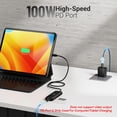 thumbnail image 4 of Hub USB C Qeefun de 10 Gbps con 2 puertos USB-C y 2 USB-A de 100 W, 4 of 9