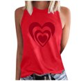 thumbnail image 2 of UPPADA Débardeurs Grande Taille pour Femmes, T-Shirts Graphiques Sans Manches Décontractés, T-Shirts Surdimensionnés, T-Shirts Graphiques Sans Manches, Rouge, S, 2 of 4