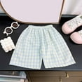 thumbnail image 3 of Gubotare Shorts for Girls Girls Stretchy Casuals Shorts Lightweight Casual Shorts (Light Blue,Size 3-4 Years), 3 of 3