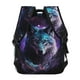 thumbnail image 4 of Disketp Purple Sky Wolf Mochila Estampada para Hombre y Mujer – Mochila Ligera Clásica con Múltiples Bolsillos para Universidad, Trabajo y Viajes-One Size, 4 of 5