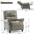 thumbnail image 6 of DREAMSIDEA Pushback Recliner Chair Faux Leather Wingback Chair Home Theater Single Sofa for Living Room, Gray, 6 of 9