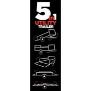 5 ft. x 7 ft. Multi Purpose Utility Trailer (Black Powder-Coated)