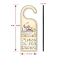 thumbnail image 3 of Do Not Disturb Door Knob Hanger Sign - Owl in Bath, 3 of 3