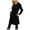 Black, variant on felwors Women's Knit Dress Long Sleeve Casual Crew Neck Tunic Dresses with Pockets Button Side Fall Winter Trendy Outfits Grey, S