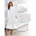 thumbnail image 5 of Jaimenalin Women'S Chiffon Elastic High Waist Pleated A-Line Flared Maxi Skirts White XXL, 5 of 8