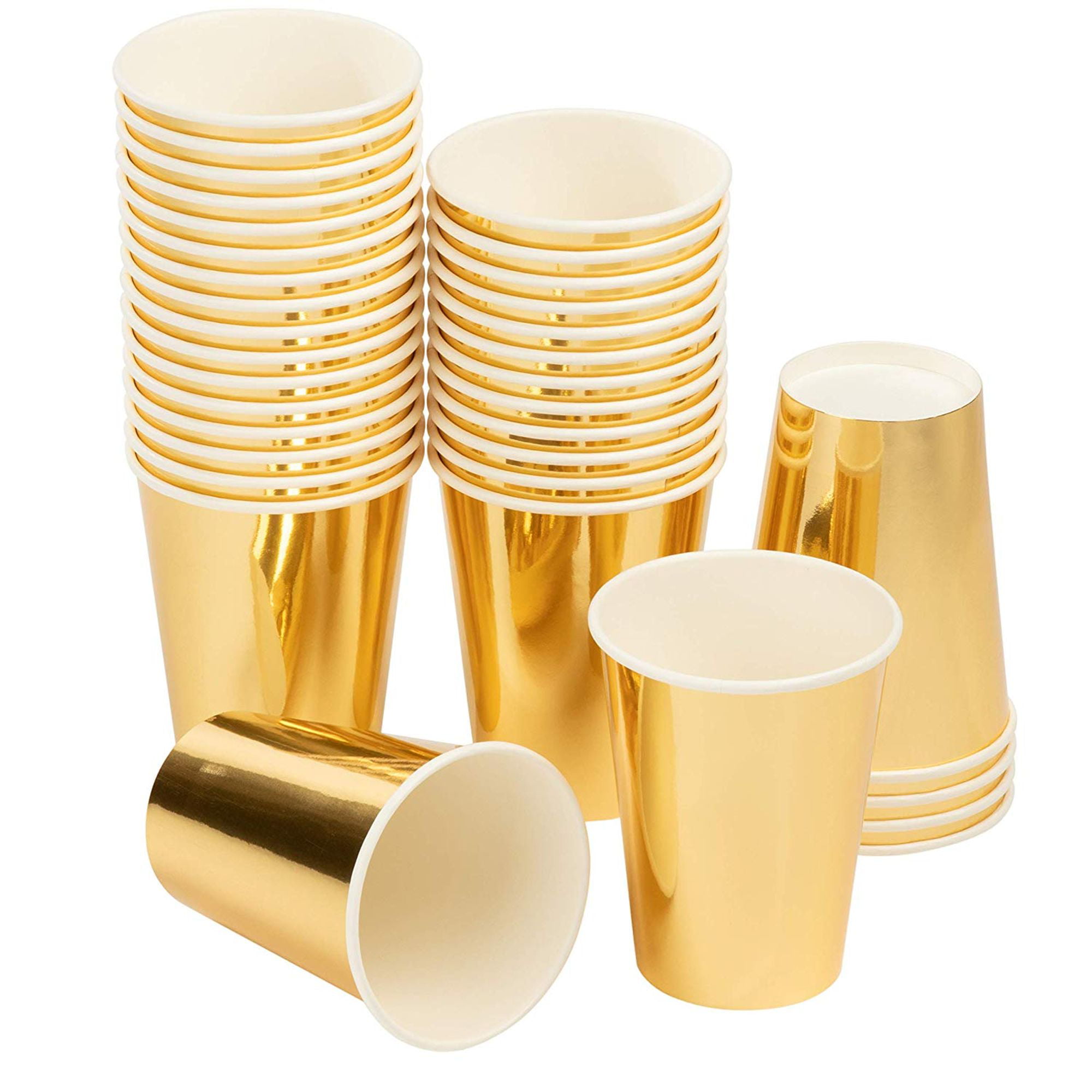 8 pack Gold Paper Cups Party Tableware