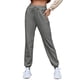 thumbnail image 1 of Pantalones De Chándal Cintura Elástica Color Puro Bolsillo Con Cordón Pantalones Deportivos Largos Casuales Para Mujer Gris S, 1 of 4