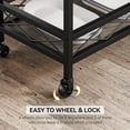 thumbnail image 3 of Bar Cart, 3 Tier Kitchen Serving Cart, Rolling Cart Storage Trolley, 3 of 10