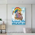 thumbnail image 6 of Xecao Rainbow Animals on Noah's Ark for Ready-to-Hang Canvas Art 12x16 Inches - Waterproof HD Print Solid Wood Frame for Gifting,Vertical, 6 of 8