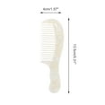thumbnail image 2 of Unique Bargains Durable Marble Texture Large Tooth Comb 1 Pc White, 2 of 6