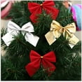 thumbnail image 4 of 24pcs Christmas Mini Bows for Christmas Tree Decrations 2.75in Christmas Bows for Wedding Party Home Decoration Wreath Hanger Garlands Decorative Red, 4 of 6