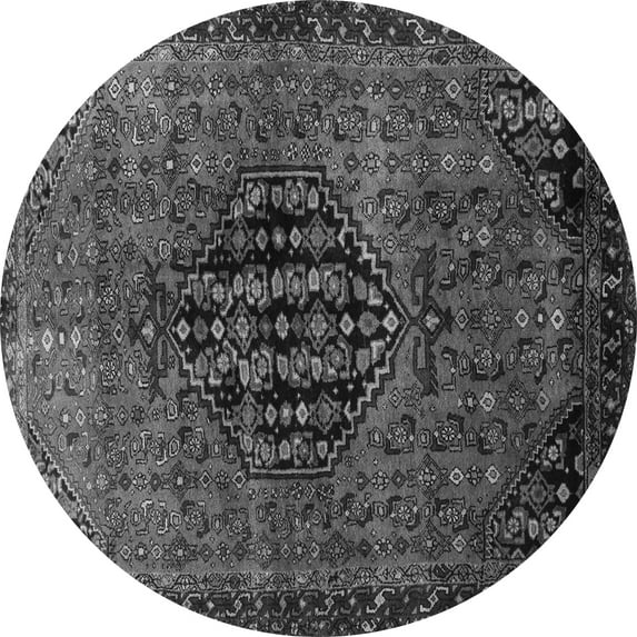 Ahgly Company Indoor Round Persian Gray Traditional Area Rugs, 5' Round