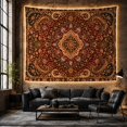 thumbnail image 6 of Terracotta Star Medallion Pattern Tapestry Wall Hanging, 6 of 7