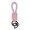 Pink Pink rope, variant on Yammee Braided Leather Key Holder Stylish Cowhides and Nylon Rope Keychain Hand Rope School Bag Pendant for Everyday Use
