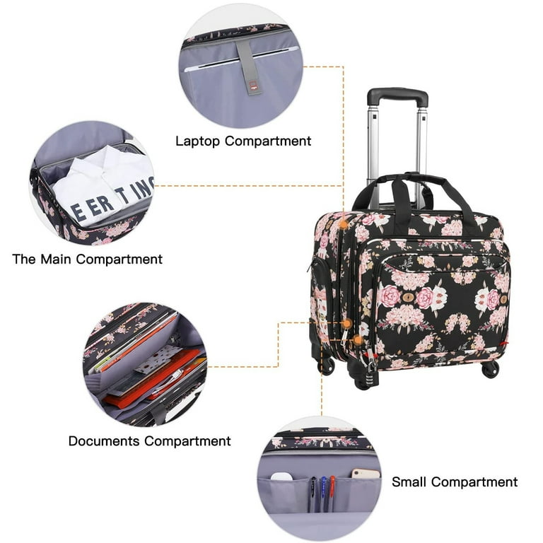 Cabin Trolley Backpack Wheeled Laptop Bag Computer Suitcase Hand Luggage  Case