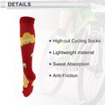 thumbnail image 4 of Calcetines de ciclismo Unique Bargains, absorción de sudor, anti-fricción, calcetines para bicicleta al aire libre, rojos, tamaño S-M, unisex, 1 par, plato de frutas y verduras, 4 of 7