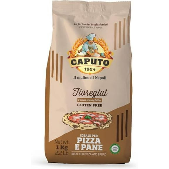 Antimo Caputo Gluten Free Pizza Flour 2.2lb - All Natural Multi Purpose Flour & Starch Blend for Baking Pizza, Bread, & Pasta