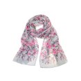 thumbnail image 1 of Wrapables® Lightweight Floral Spring Chiffon Scarf, Floral Gray, 1 of 1