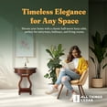 thumbnail image 4 of All Things Cedar Table Console d'Appoint à Demi-Lune en Bois, Tiroir, Cerisier, 4 of 10