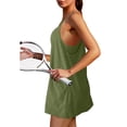 thumbnail image 4 of XCHQRTI Women's Sleeveless Jumpsuit Spaghetti Strap with Pockets Casual Summer Overall, Suspender Mini Dress + Suspenders + Shorts, 4 of 5