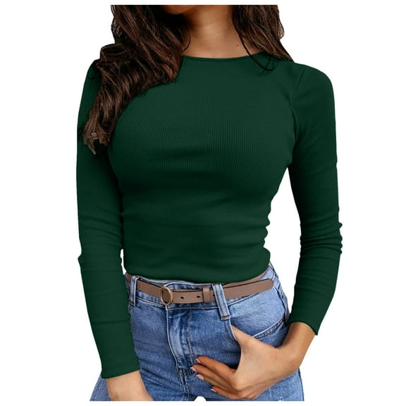 Women Blouses Scrub Tee Shirts Women Cute Casual Leopard Pullover Soft Shirts for plus Size Tops for Long Sleeve Stretchy Undershirt Sweater Dress plus Size Turtleneck Casual Loose Green XL