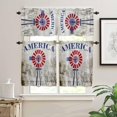 thumbnail image 2 of 3 Piece Kitchen Curtains Tiers and Valances Set, Farm Retro Newspaper Sunflower Dragonfly Bee Rod Pocket Short Window Treatment Tiers Curtains Panel and Valance for Cafe Bathroom, 2 of 5